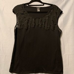 Black Ann Taylor Sleeveless Top